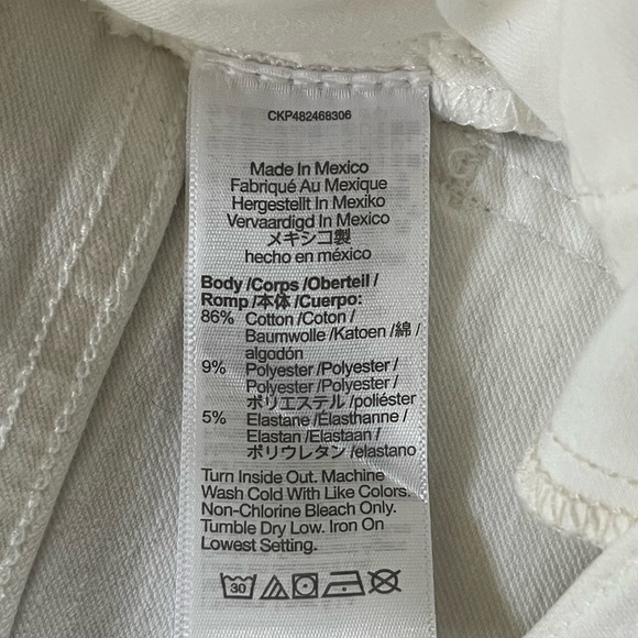 Madewell Mid-Rise Kick Out Jeans Pure White Womens size 24 Minimalist Casual - Picture 12 of 15